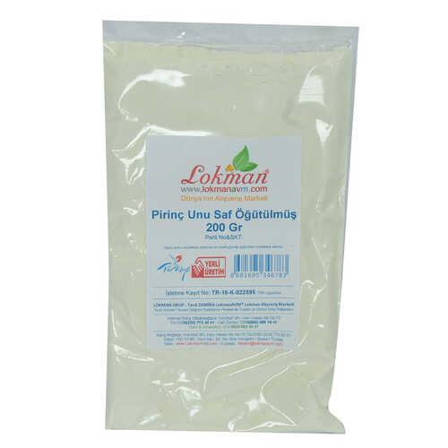 LokmanAVM Pirinç Unu Saf Öğütülmüş 200 Gr Paket
