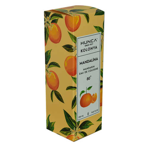 Hunca Mandalina Kolonyası 80 Derece Cam Şişe 250 ML - Eau De Cologne