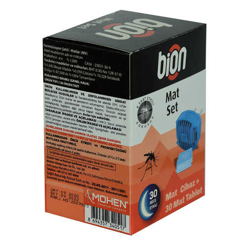 Bion Mat Set Cihazı ve 30 Mat Kokusuz Tablet Kovucu 30 Gece Etkili Set