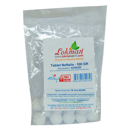 LokmanAVM Naftalin Bilya Tablet 100 Gr Paket