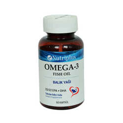 Nutriplus Omega - 3 Balık Yağı 33/22 EPA + DHA 60 Kapsül - Thumbnail