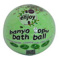 Enjoy - Okaliptuslu El Yapımı Banyo Küvet Topu Sabunu Yeşil 90-120 Gr (1)