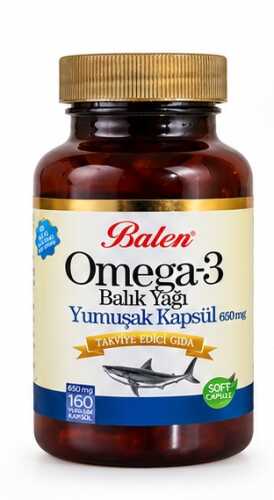 Omega 3 Balık Yağı 650 Mg Yumuşak 160 Kapsül