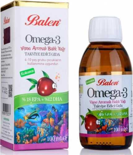 Omega-3 Vişne Aromalı Balık Yağı 100 ML