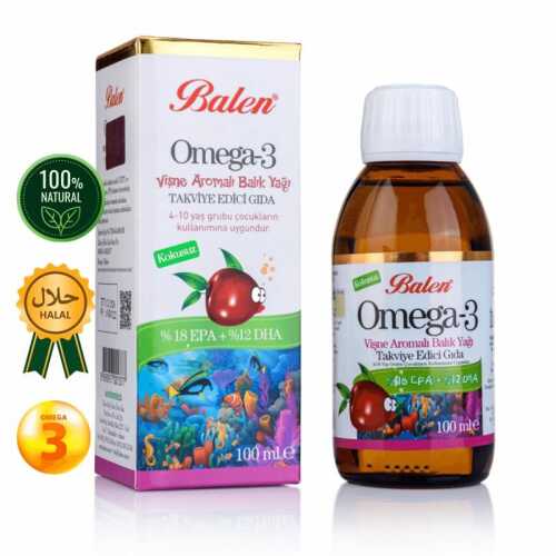 Omega-3 Vişne Aromalı Balık Yağı 100 ML (1)