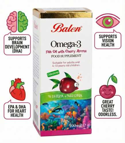 Omega-3 Vişne Aromalı Balık Yağı 100 ML - 3