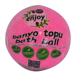 Enjoy - Pembe Düşler El Yapımı Banyo Küvet Topu Sabunu Pembe 90-120 Gr (1)