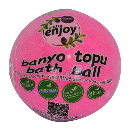 Enjoy Pembe Düşler El Yapımı Banyo Küvet Topu Sabunu Pembe 90-120 Gr