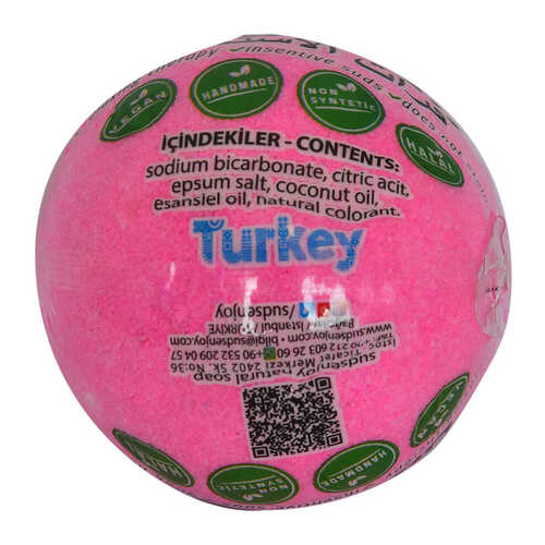 Enjoy Pembe Düşler El Yapımı Banyo Küvet Topu Sabunu Pembe 90-120 Gr