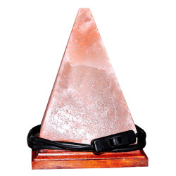 Piramit Şekilli Doğal Himalaya Tuzu Lambası Kablolu Ampullü Pembe 3-4Kg - Thumbnail