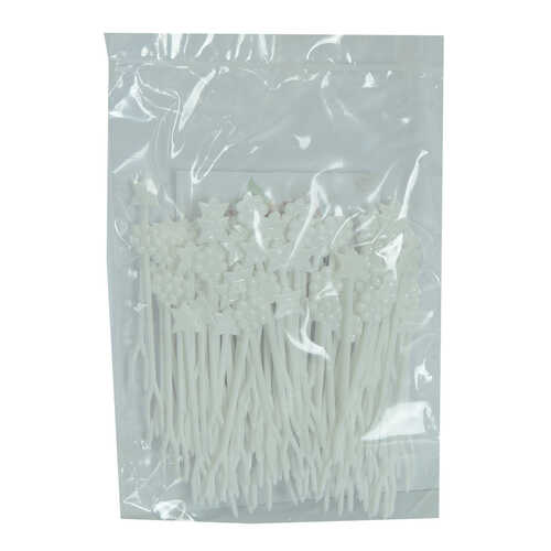 LokmanAVM Plastik Cips Börek Tatlı Şeytan Çatalı Beyaz 100 Adet Paket
