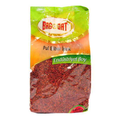 Bağdat Baharat Pul Biber Normal Acılı Saf İpek Yaprak Biber 1000 Gr Paket