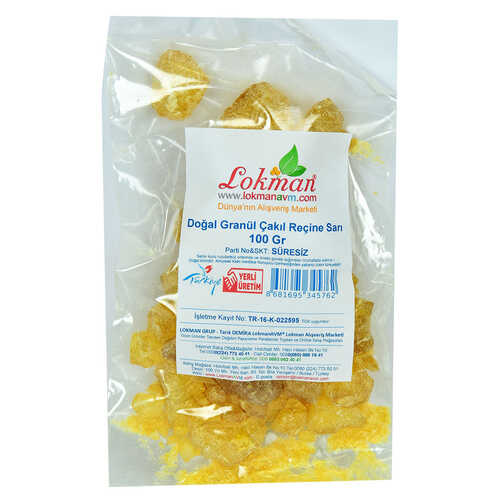 LokmanAVM Reçine Doğal Granül Çakıl Sarı 100 Gr Paket