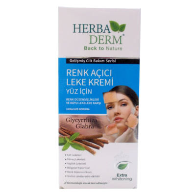 HerbaDerm Renk Açıcı Leke Kremi Yüz İçin 55ML