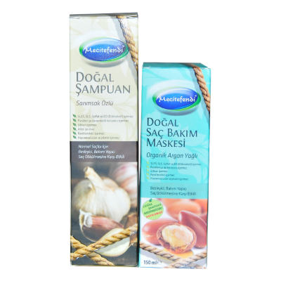 Mecitefendi Sarımsak Şampuan 250 ML + Argan Yağlı Saç Maskesi 150 ML