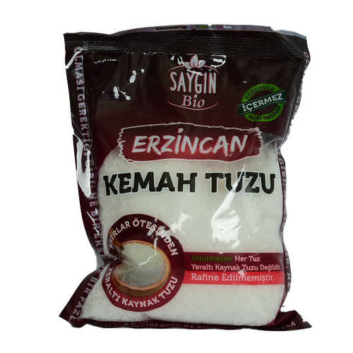 Saygın Yemeklik Erzincan Kemah Yeraltı Kaynak Tuzu Kalın Öğütülmüş Beyaz 500 Gr Paket