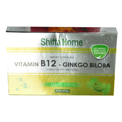 Aksuvital Shiffa Home Vitamin B12-Ginkgo Biloba 28 Tablet 150 Mg