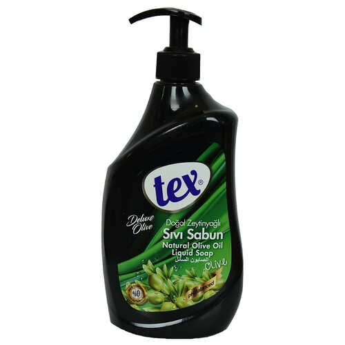 Tex Sıvı El Sabunu Doğal Zeytinyağlı Delux Olive Alkol ve Paraben İçermez 750 ML