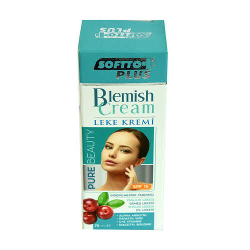 Softto Plus Leke Giderici Bitkisel Karışımlı SPF+15 Cilt Leke Kremi 75 ML