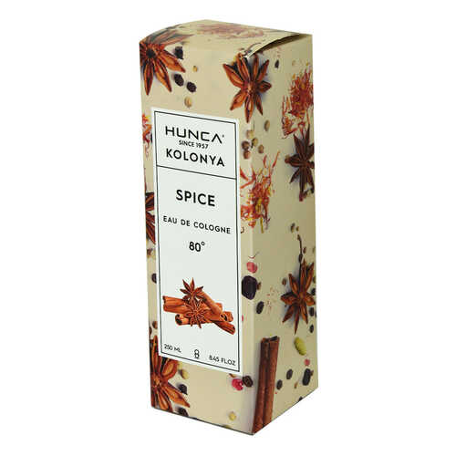 Hunca Spice Kolonya 80 Derece Cam Şişe 250 ML - Eau De Cologne