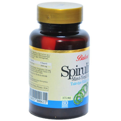 Balen Spirulina Mavi-Yeşil Alg 80 Kapsül