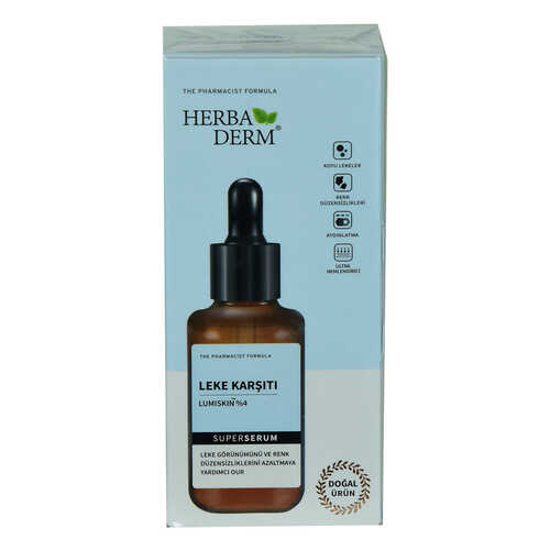 HerbaDerm Superserum Leke Karşıtı Renk Düzensizliklerine Doğal Yüz Serumu 30 ML