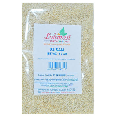 LokmanAVM Susam Beyaz 50 Gr Paket