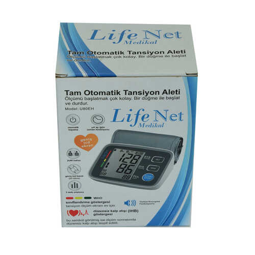 Life Net Medikal Tansiyon Aleti Tam Otomatik Türkçe Konuşan Kol Tipi U80EH