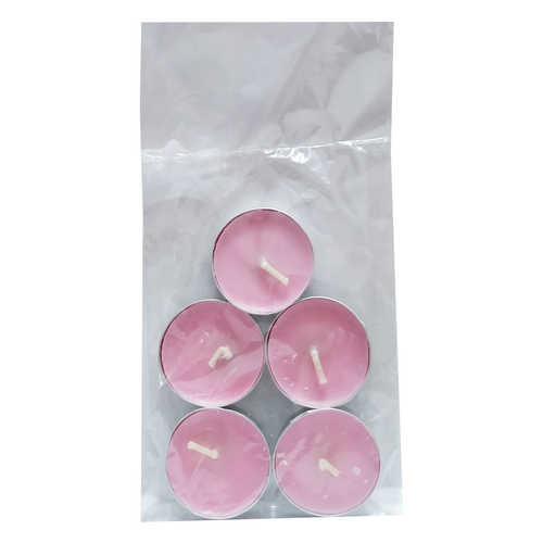 LokmanAVM Tea Lights Pembe Mum 5 li 1 Paket