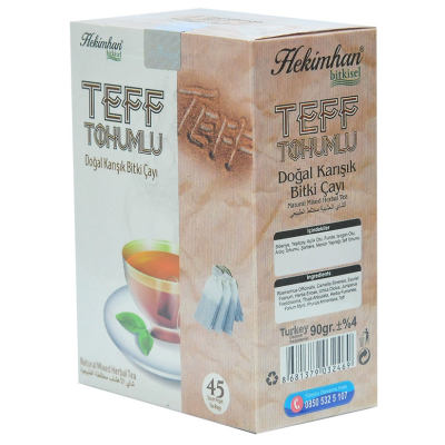 Hekimhan Teff Tohumlu Karışık Bitki Çayı 45 Süzen Poşet