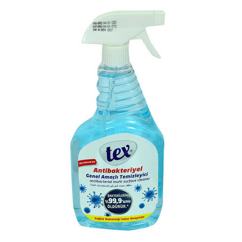Tex Antibakteriyel Genel Amaçlı Temizleyici Tüm Yüzeyler İçin Spreyli Mavi 750 ML