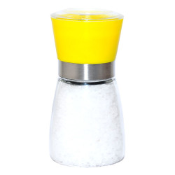 Tuz Karabiber Cam Değirmeni Sarı + Çankırı Granül Çakıl Doğal Kaya Tuzu 200 Gr - Thumbnail