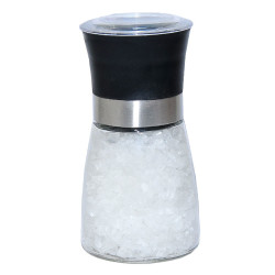 Tuz Karabiber Cam Değirmeni Siyah + Çankırı Granül Çakıl Doğal Kaya Tuzu 200 Gr - Thumbnail