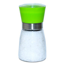 Tuz Karabiber Cam Değirmeni Yeşil + Çankırı Granül Çakıl Doğal Kaya Tuzu 200 Gr - Thumbnail