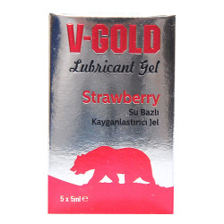 V-Gold - Kayganlaştırıcı Jel Strawberry 5 ML X 5Li (1)