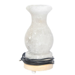 Vazo Şekilli Doğal Kaya Tuzu Lambası Çankırı Kablolu Ampullü Beyaz 1-2 Kg - Thumbnail