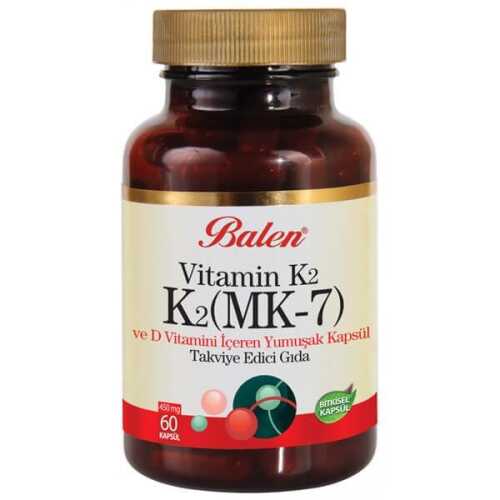 Vitamin K2 (MK-7) ve D Vitamini içeren Yumuşak Kapsül 450 Mg X 60 Kapsül - 3