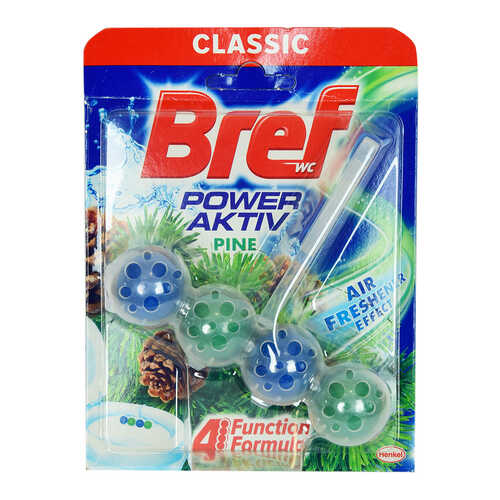 Bref Wc Power Aktiv Çam Kokulu Klozet Temizlik Koku Giderici 4lü Top 4 İşlevli Formül 50 Gr