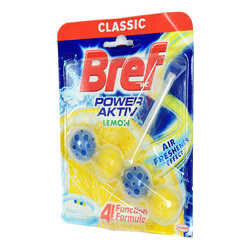 Bref - Wc Power Aktiv Limon Kokulu Klozet Temizlik Koku Giderici 4lü Top 4 İşlevli Formül 50 Gr (1)