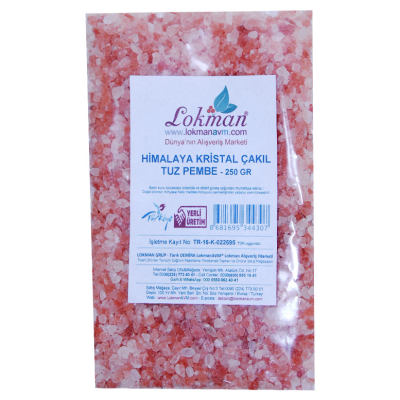 LokmanAVM Yemeklik Himalaya Kristal Kaya Tuzu Çakıl Pembe 250 Gr