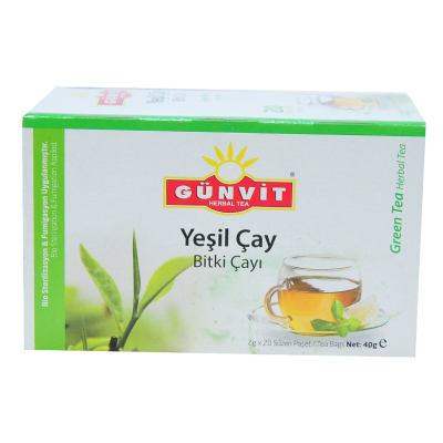 Günvit Yeşil Çay Bitki Çayı 20 Süzen Poşet