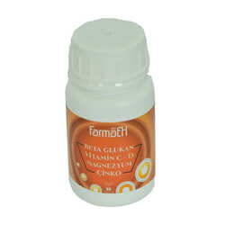 Farmaex Beta Glukan Vitamin C-D Magnezyum Çinko 60 Kapsül - Thumbnail