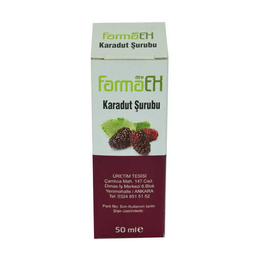 Yeşil Naturel Farmaex Karadut Şurubu 50 ML