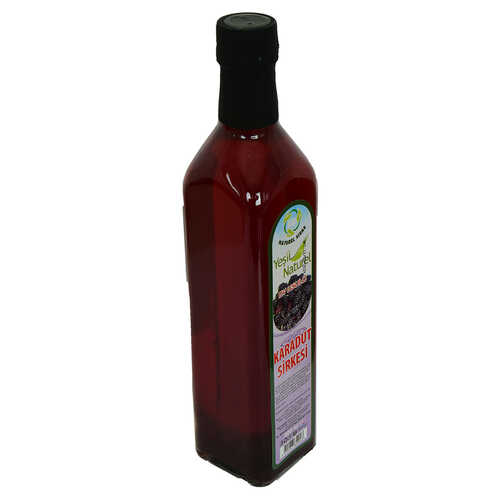 Yeşil Naturel Karadut Sirkesi Doğal Ev Usulü Cam Şişe 500 ML