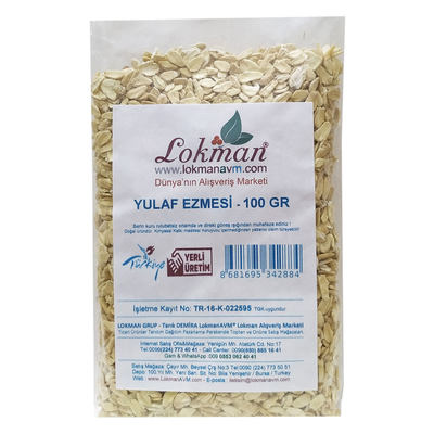 LokmanAVM Yulaf Ezmesi Doğal 100 Gr Paket