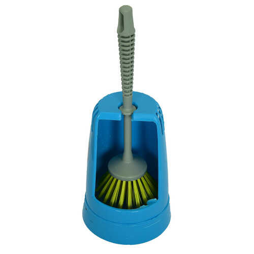 Zambak Plastik Muhafazalı Wc Tuvalet Klozet Fırça Takımı Karışık Renk ZP-136